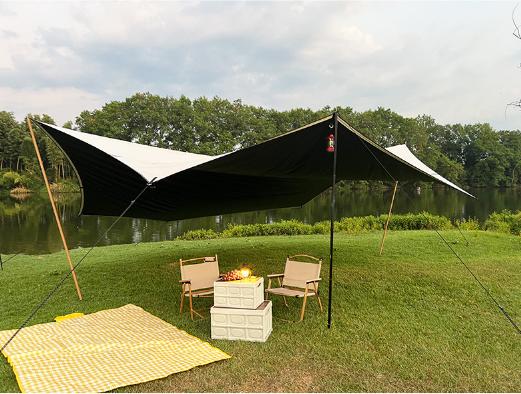 22×19ft Extra Large Canmping Tarp Canopy for Big Family- White