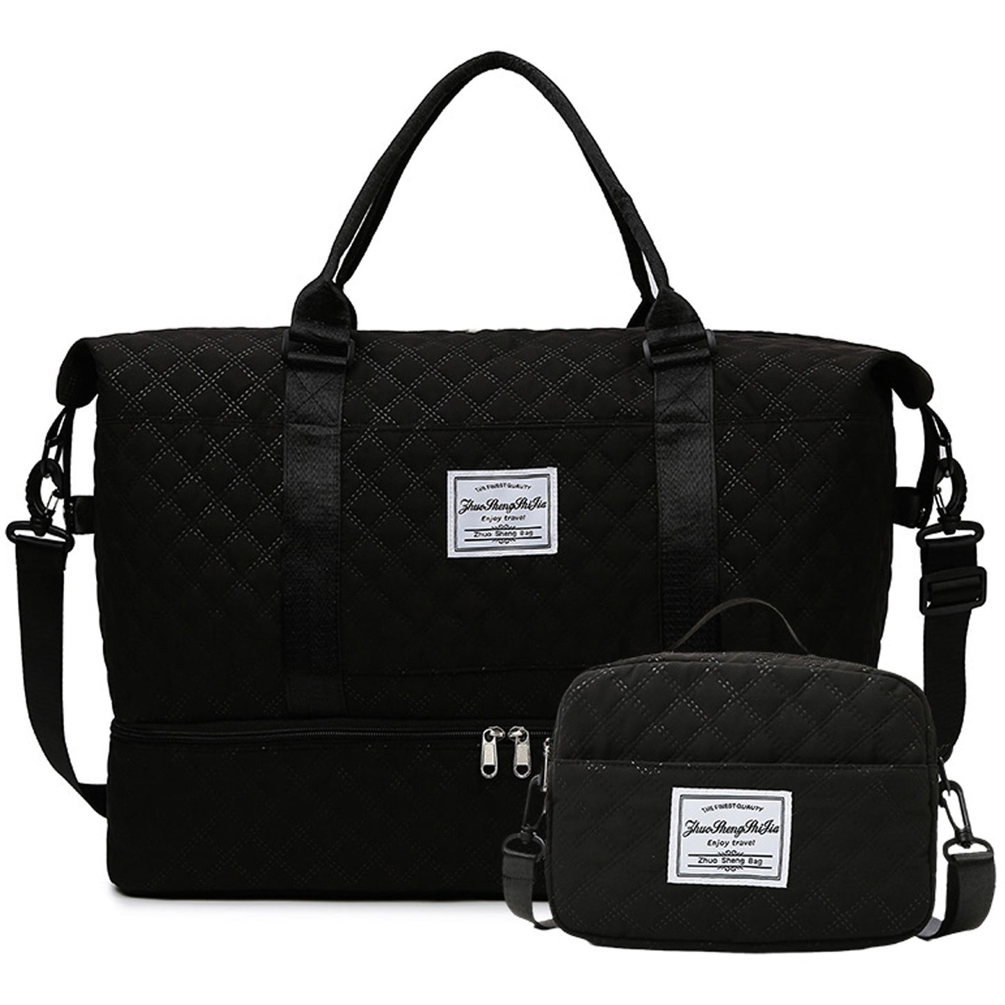 Travel Duffle Bag for Women with Toiletry Carry-on Gym Wet Pocket Hospital for Labor