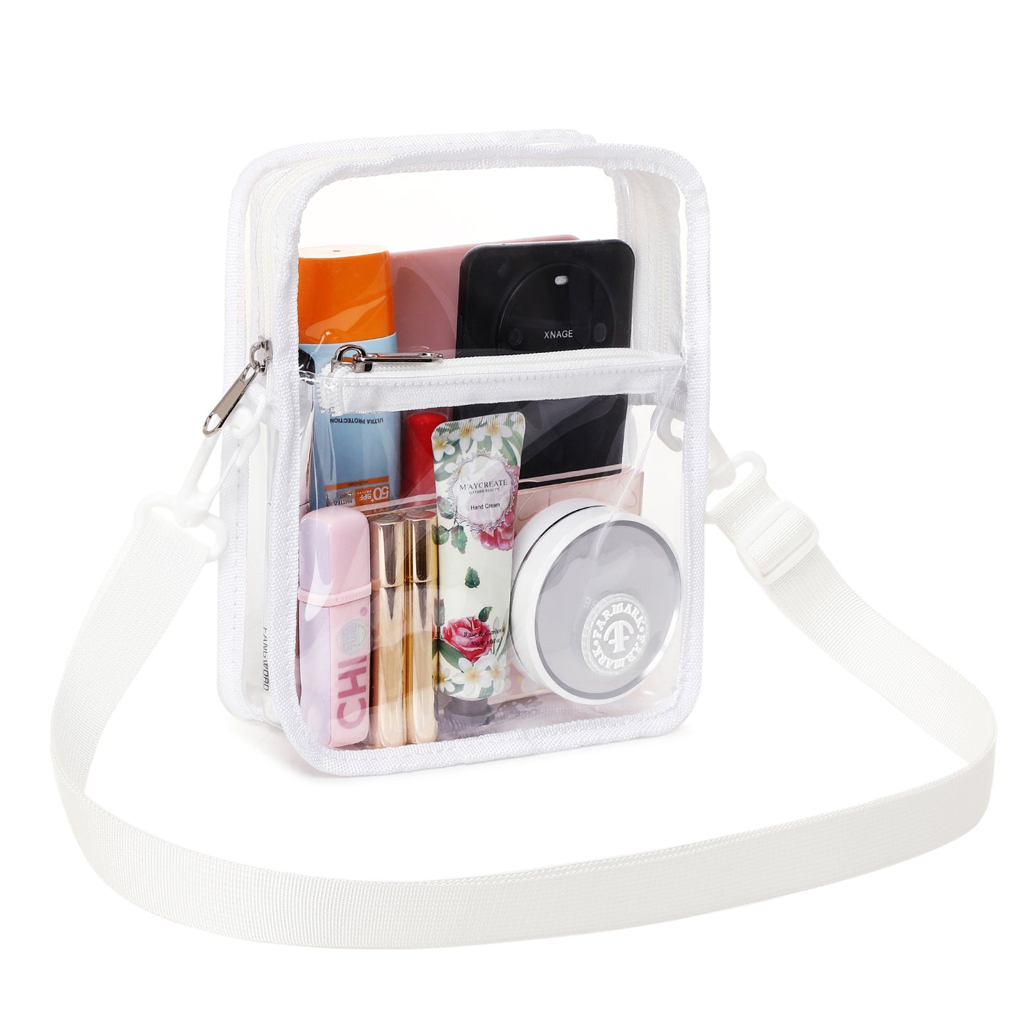 Clear Purse Bag Transparent Crossbody Bag for Stadium Events Concerts