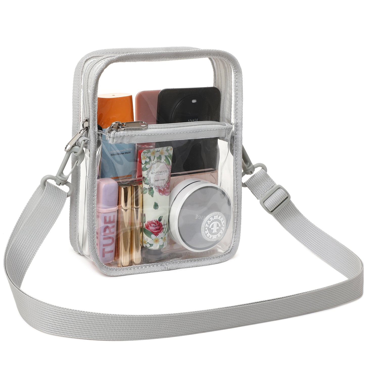 Clear Purse Bag Transparent Crossbody Bag for Stadium Events Concerts