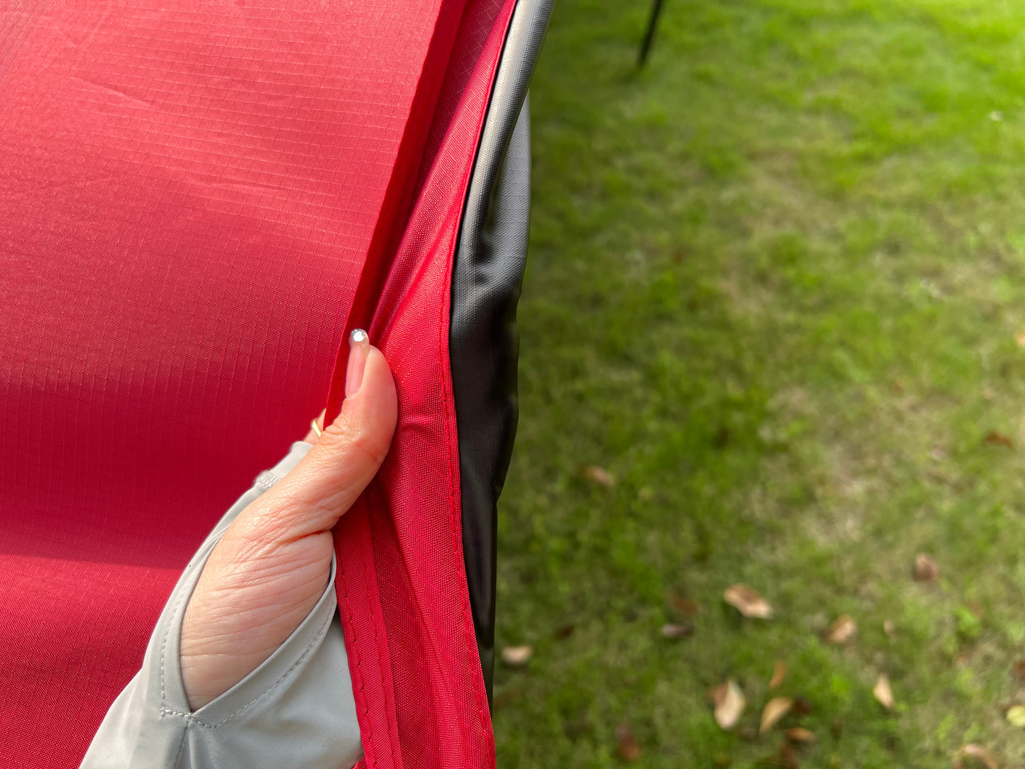 18× 14FT Waterproof Large Camping Tent Tarp for 10- 14 Person - Black/ White/ Red