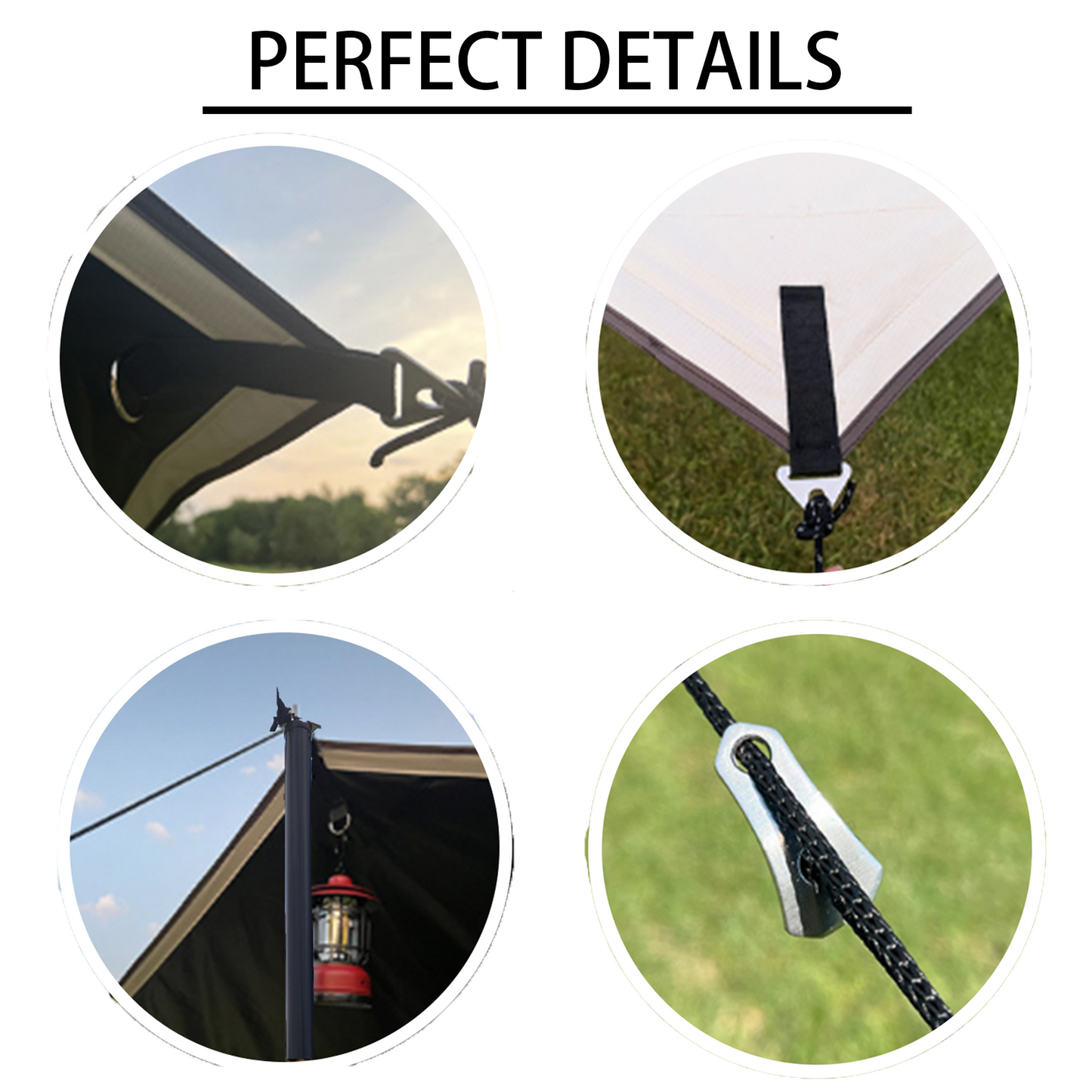 22×19ft Extra Large Canmping Tarp Canopy for Big Family- White