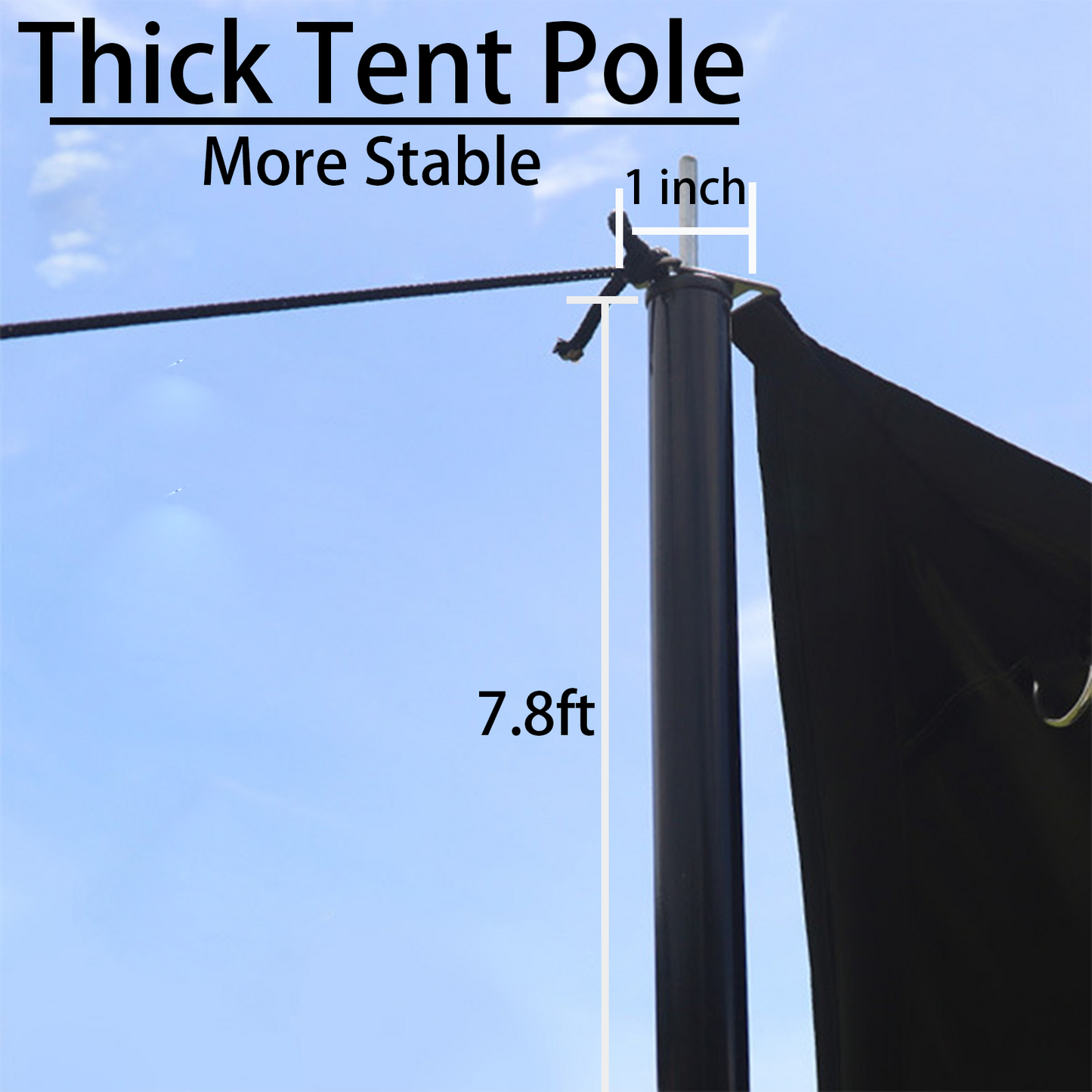 18× 14FT Waterproof Large Camping Tent Tarp for 10- 14 Person - Black/ White/ Red