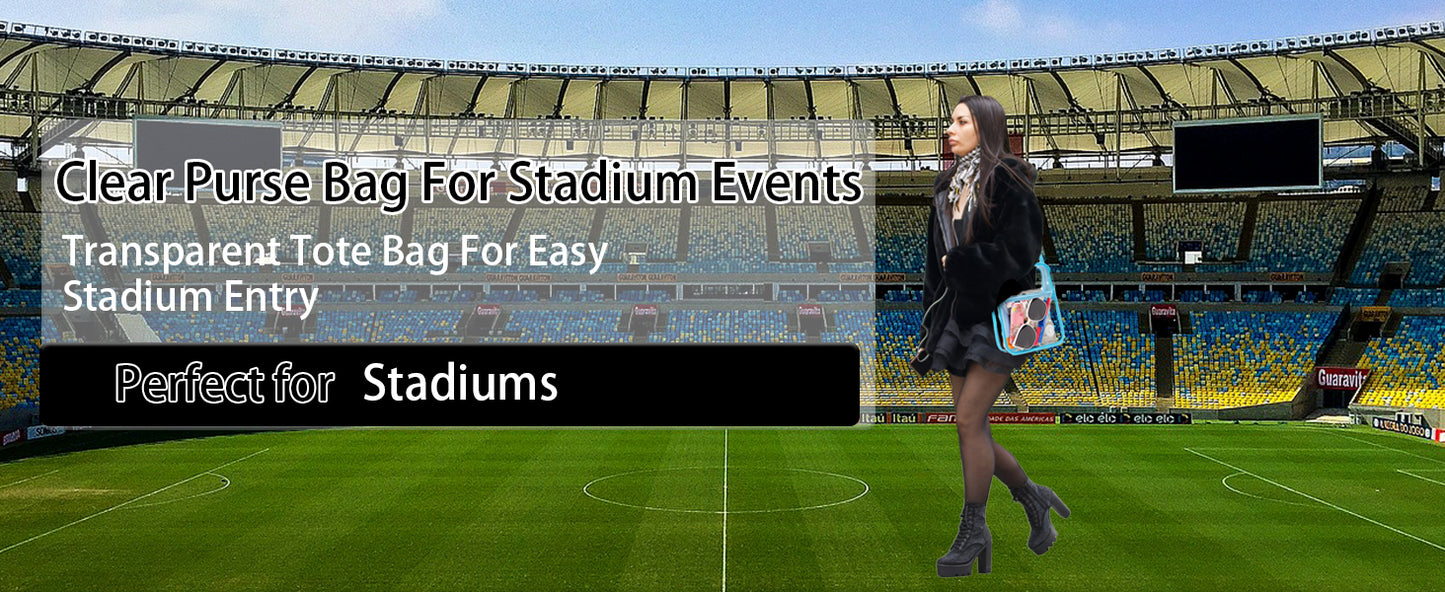 Clear Purse Bag Transparent Crossbody Bag for Stadium Events Concerts