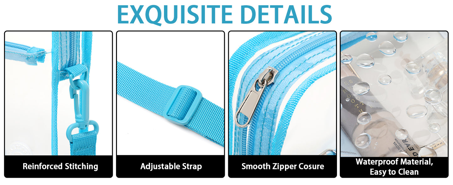 Clear Purse Bag Transparent Crossbody Bag for Stadium Events Concerts