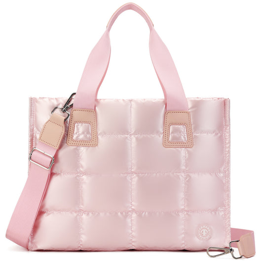 Tote Bag for Women, Lightweight Puffy Tote Bag with Compartments Quilted Shoulder Bag Handbag for Travel, Work, Gym