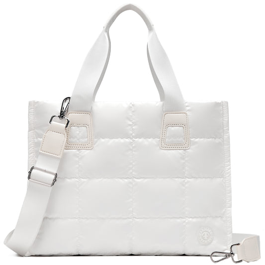 Tote Bag for Women, Lightweight Puffy Tote Bag with Compartments Quilted Shoulder Bag Handbag for Travel, Work, Gym