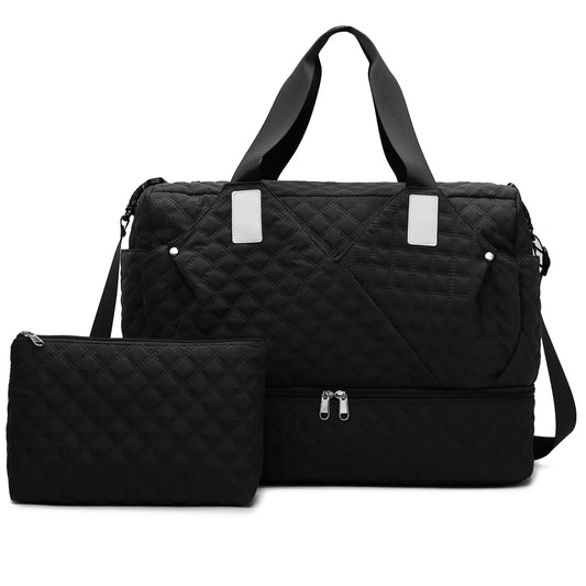 Carry On Luggage Bag with Shoe Compartment Weekender Bags Travel Gym Duffel Bag Tote Bag