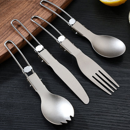 Knife, Fork, Spoon with Folding Handle Design Cutlery Set