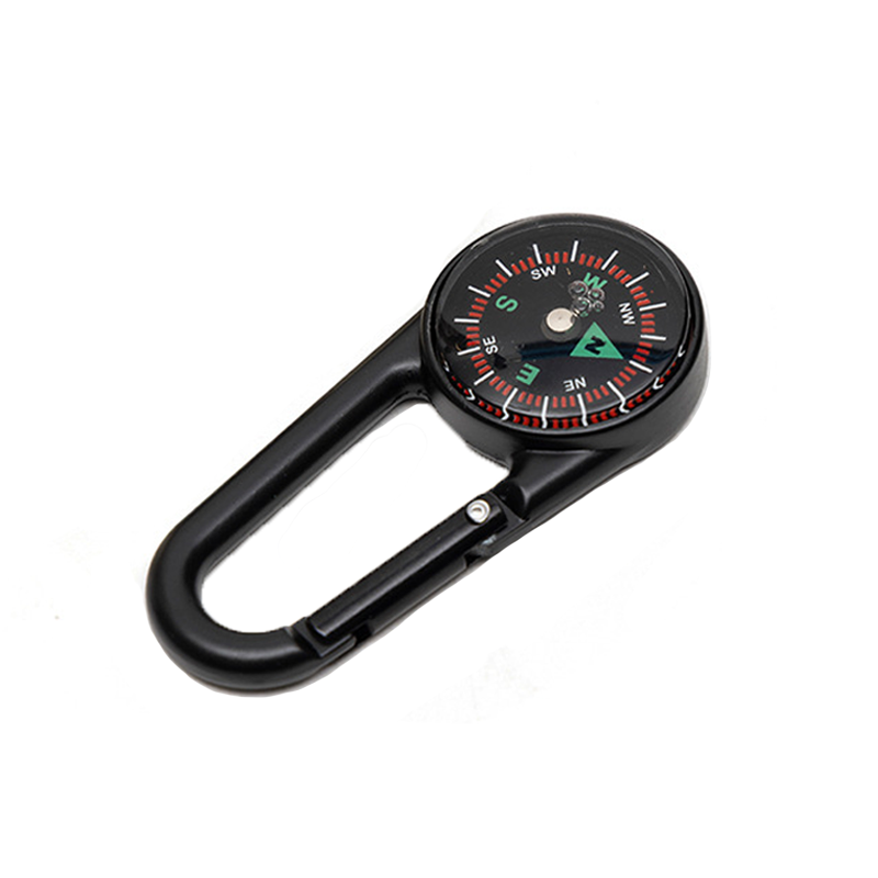 Camping Zinc Alloy Compass Carabiner