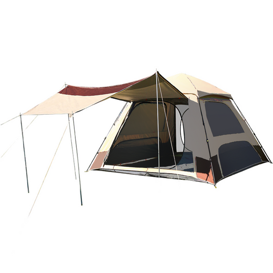 Family Camping Tent With Rainfly - 8-10 Person - 118"L x 118"W x 86"H