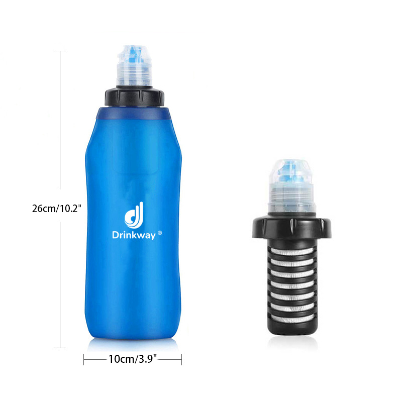 Portable Foldable Outdoor Water Filter Bottle