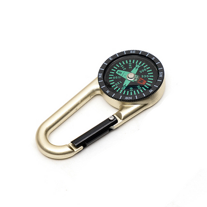 Camping Zinc Alloy Compass Carabiner