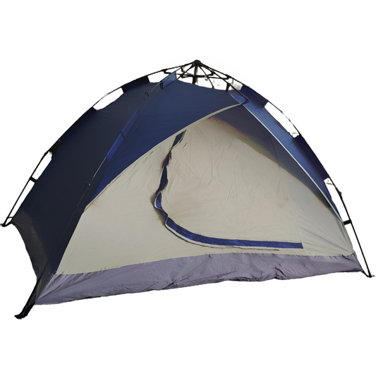 Pop Up Camping Tent with Brim for 3-4 Person - 79"L x 71"W x 53"H