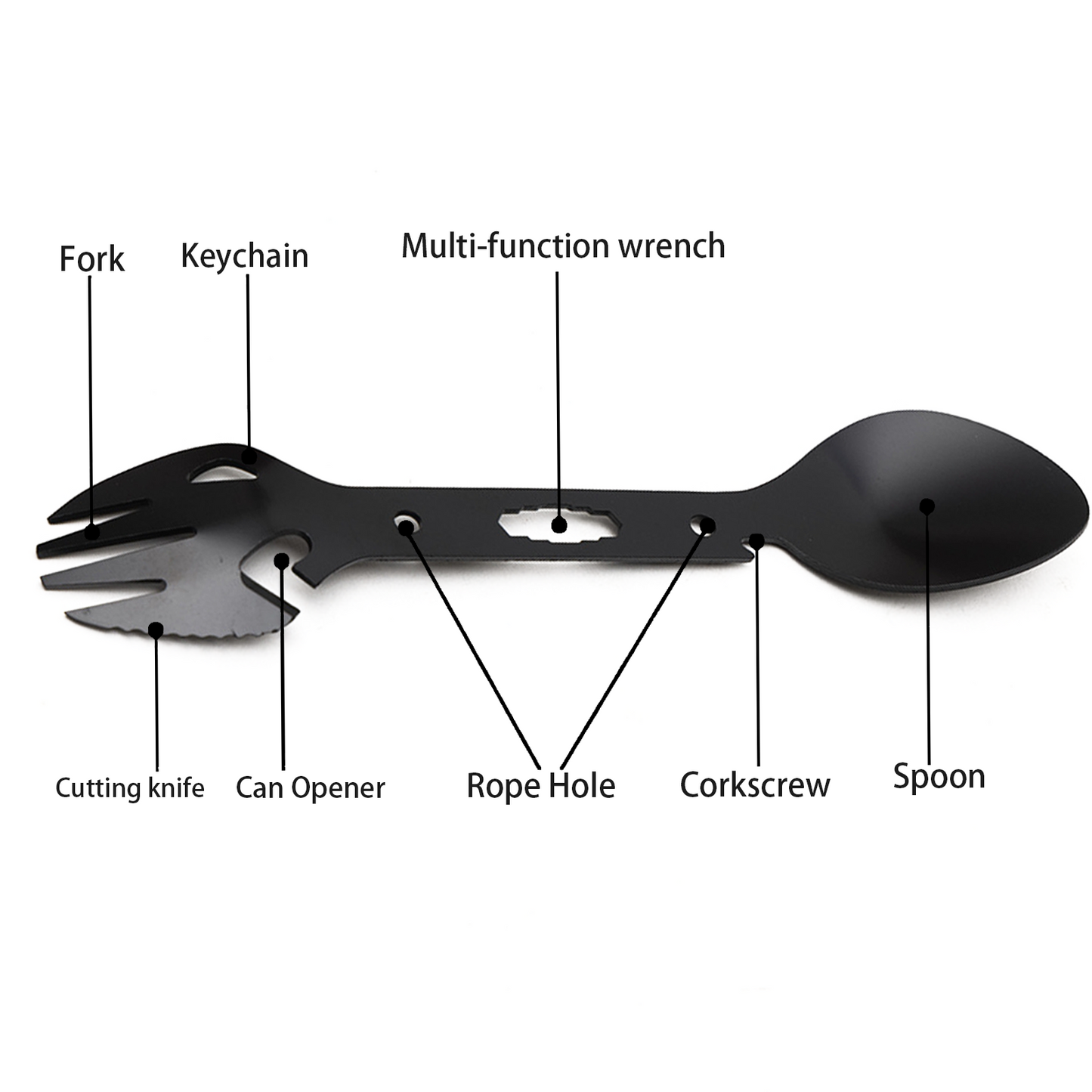 Stainless Steel Camping Spoon Fork Knife