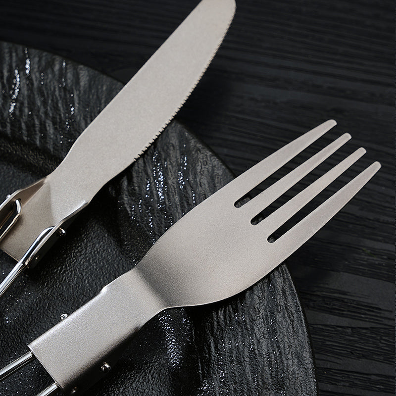 Knife, Fork, Spoon with Folding Handle Design Cutlery Set