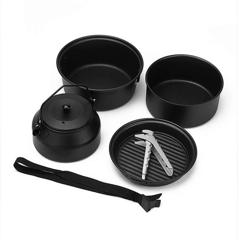 Camping Cookware Set with Kettle