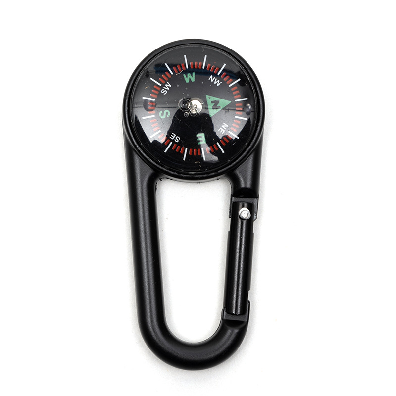 Camping Zinc Alloy Compass Carabiner