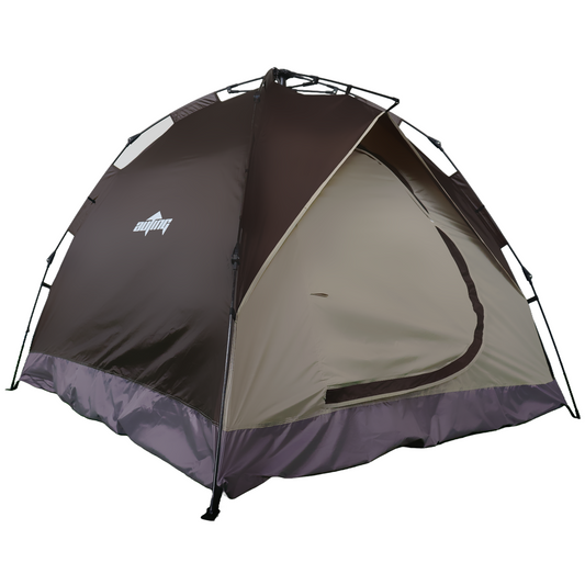 Pop Up Camping Tent with Brim for 2 Person - 79"L x 59"W x 49"H