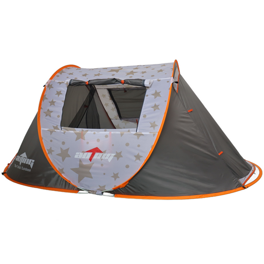 Pop Up Camping Tent for 2 Person - 96"L x 57"W x 43"H- Star