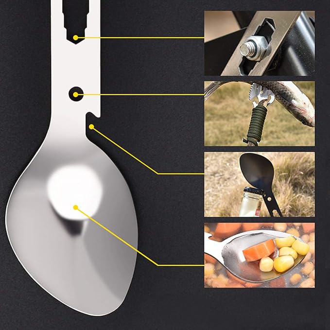 Stainless Steel Camping Spoon Fork Knife