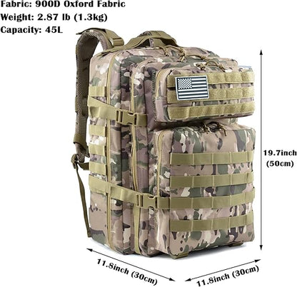 45L Military Tactical Backpack