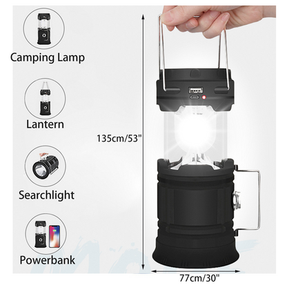 Solar/USB Rechargeable LED Camping Lantern