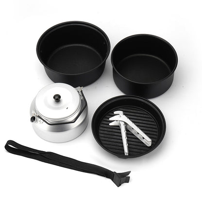 Camping Cookware Set with Kettle