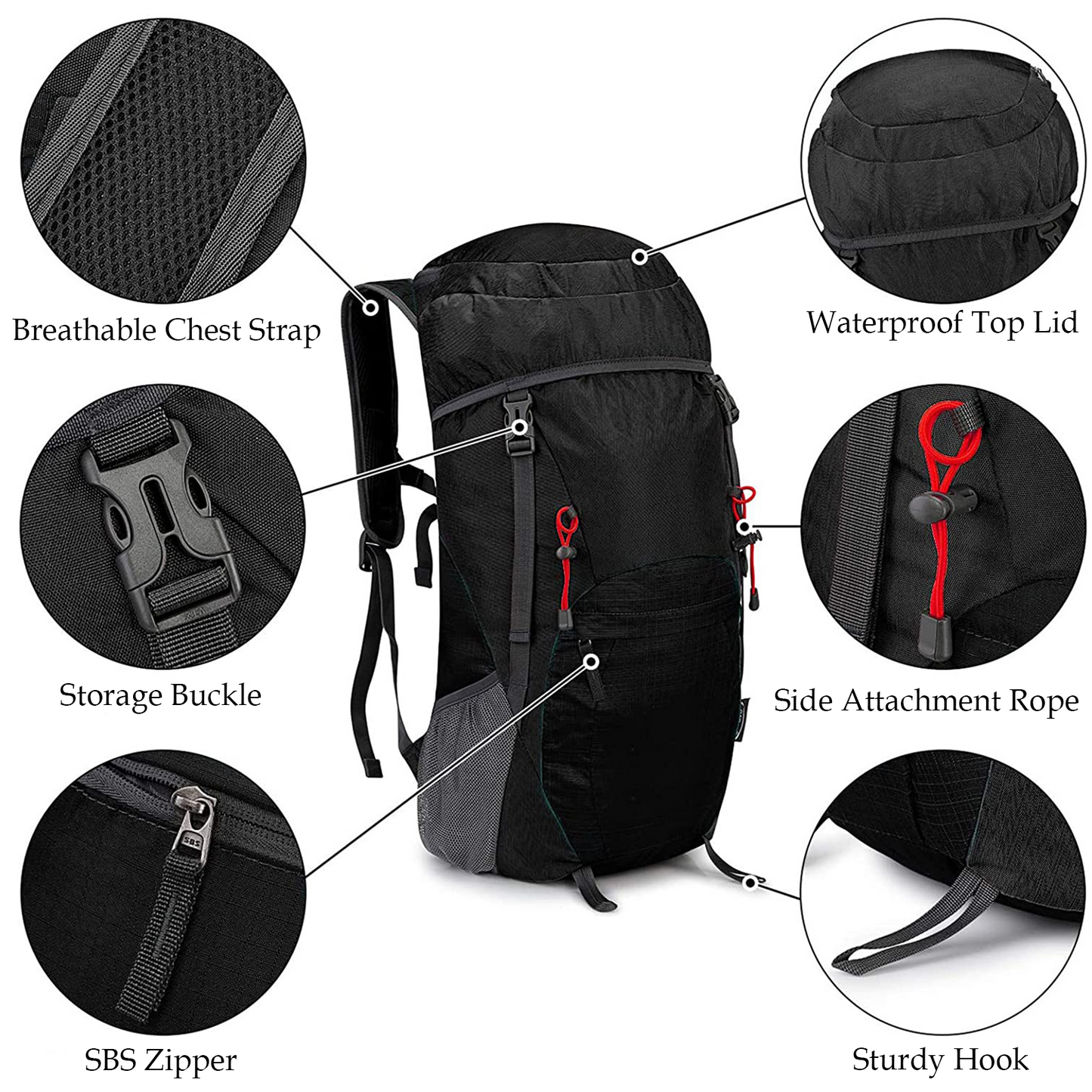 Farmark AlpenoxPak 40L Foldable Lightweight Hiking Backpack